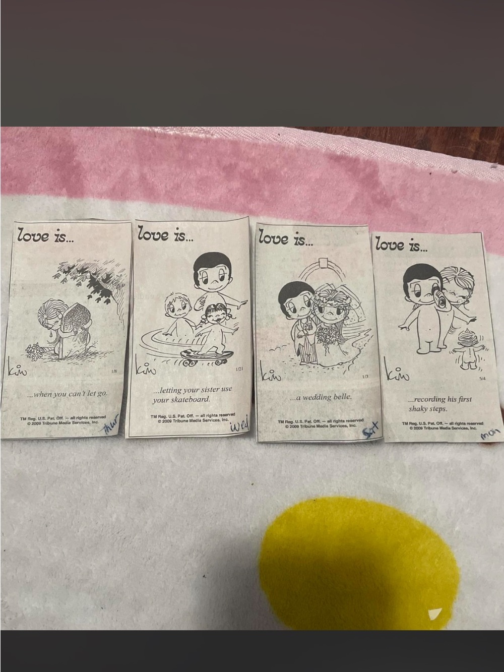 Love Is... Vintage Comic Strip Set of 4